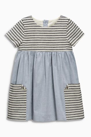 Denim Stripe Pocket Dress (3mths-6yrs)